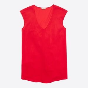 JCrew Cap Sleeve Shirttail Blouse